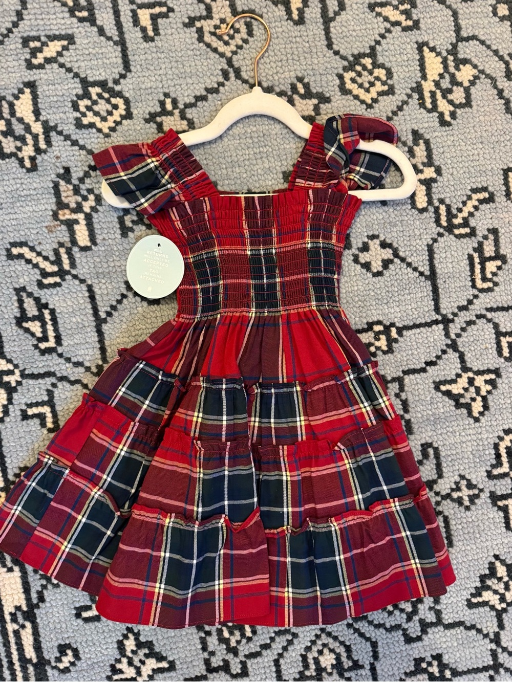 Hill House 3t NWT plaid nap dress